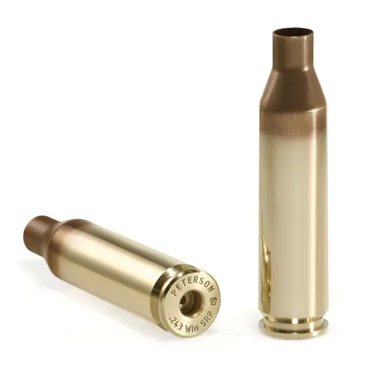 Nábojnice Peterson Match-Grade ráže .243 Winchester SRP (Small Rifle Primer) se žíhaným krčkem (50 ks). Vyrobené v USA s důrazem na přesnost, minimální výrobní odchylky a dlouhou životnost.